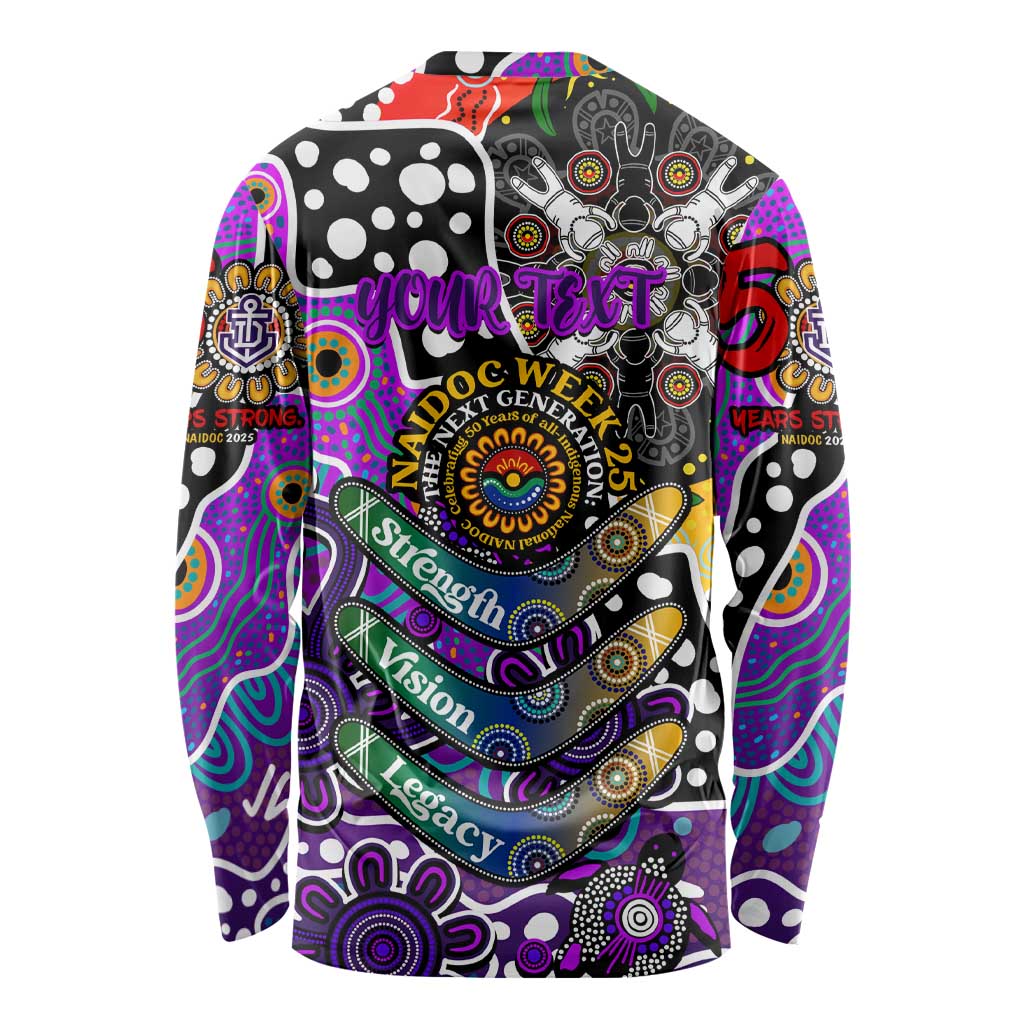 Personalised Freo AFL Celebrating 50 Years of Naidoc Long Sleeve Shirt NAIDOC Week 2025 Aboriginal