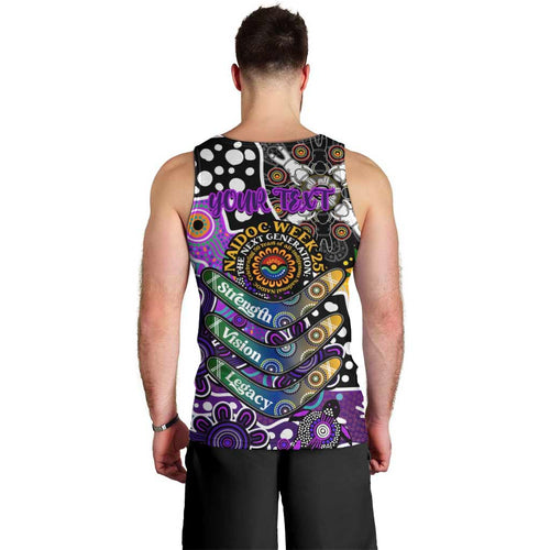 Personalised Freo AFL Celebrating 50 Years of Naidoc Men Tank Top NAIDOC Week 2025 Aboriginal