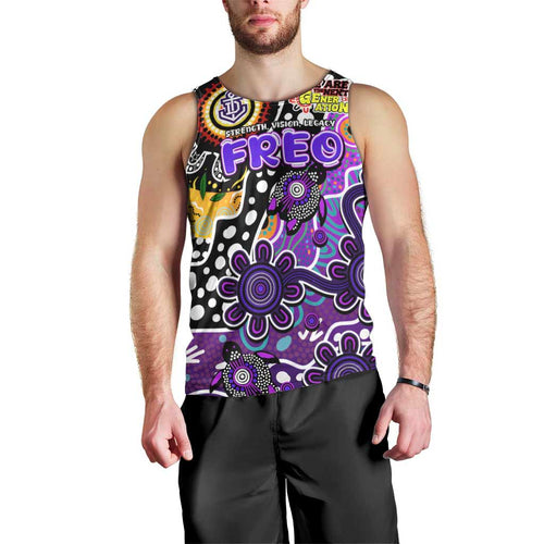 Personalised Freo AFL Celebrating 50 Years of Naidoc Men Tank Top NAIDOC Week 2025 Aboriginal
