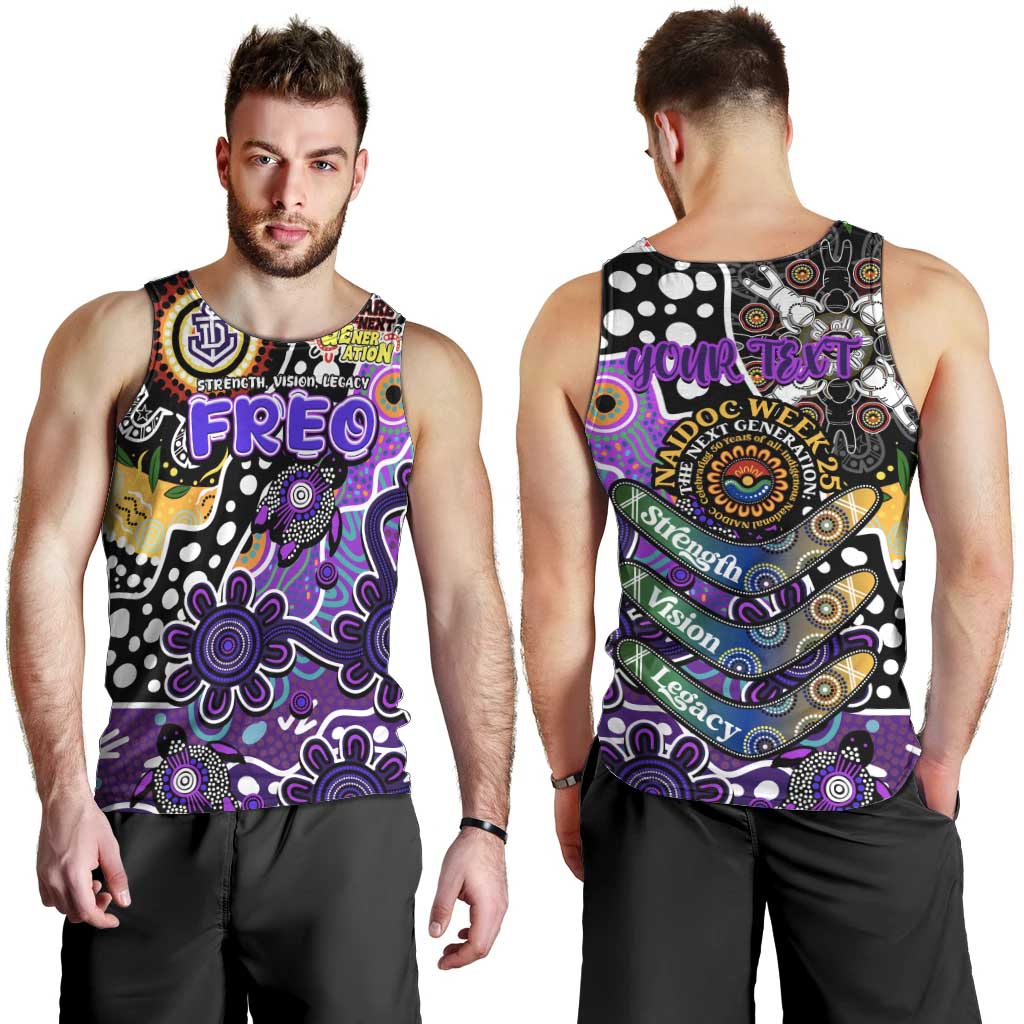 Personalised Freo AFL Celebrating 50 Years of Naidoc Men Tank Top NAIDOC Week 2025 Aboriginal