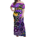 Personalised Freo AFL Celebrating 50 Years of Naidoc Off Shoulder Maxi Dress NAIDOC Week 2025 Aboriginal