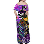 Personalised Freo AFL Celebrating 50 Years of Naidoc Off Shoulder Maxi Dress NAIDOC Week 2025 Aboriginal