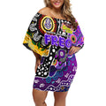 Personalised Freo AFL Celebrating 50 Years of Naidoc Off Shoulder Short Dress NAIDOC Week 2025 Aboriginal