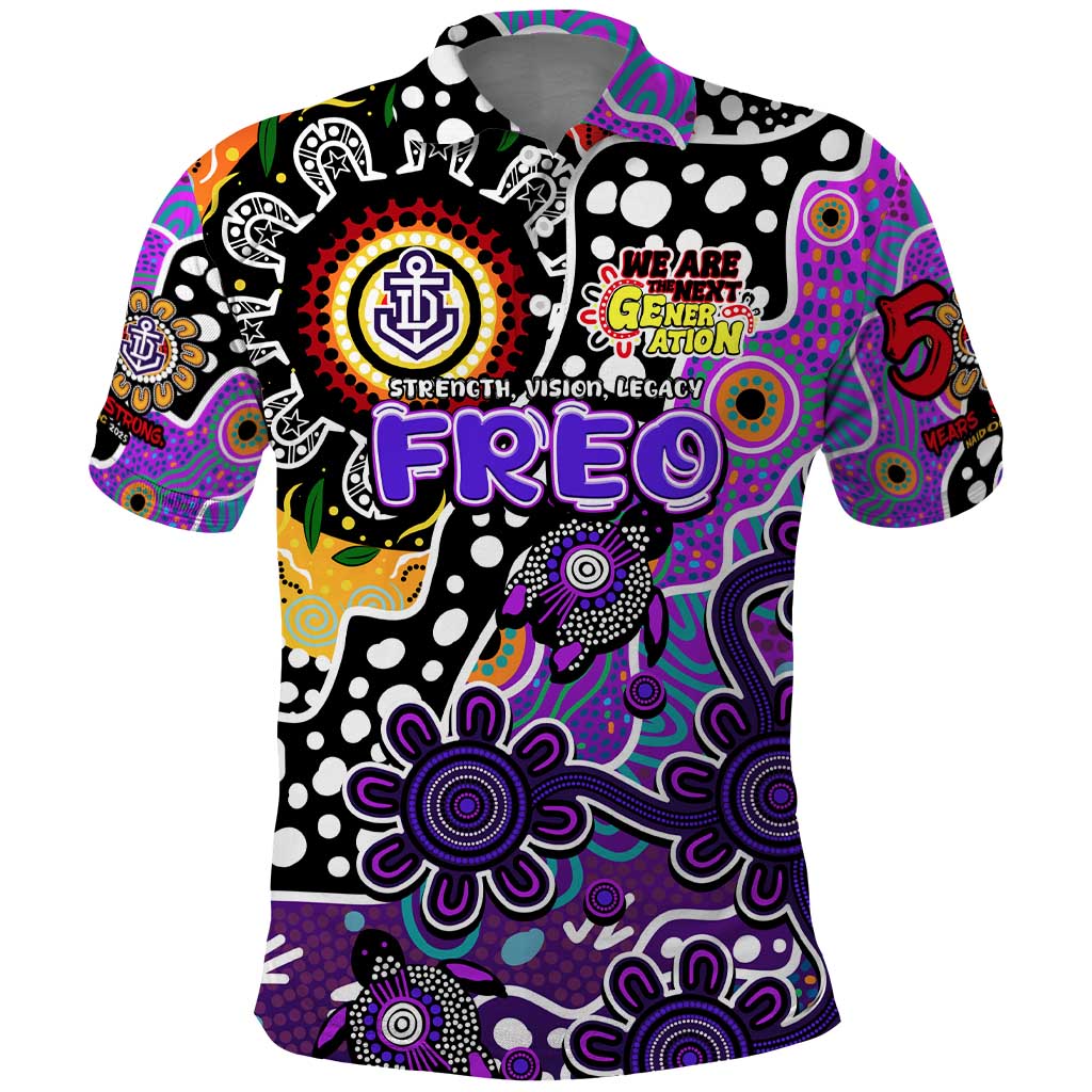 Personalised Freo AFL Celebrating 50 Years of Naidoc Polo Shirt NAIDOC Week 2025 Aboriginal