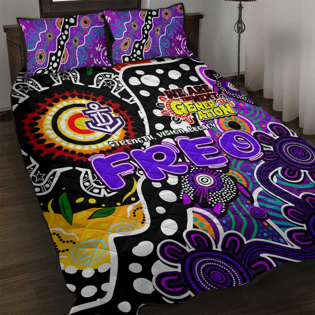 Freo AFL Celebrating 50 Years of Naidoc Quilt Bed Set NAIDOC Week 2025 Aboriginal