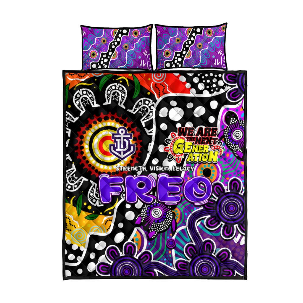 Freo AFL Celebrating 50 Years of Naidoc Quilt Bed Set NAIDOC Week 2025 Aboriginal