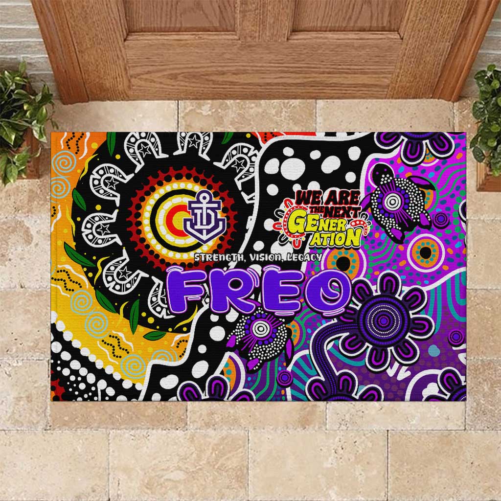 Freo AFL Celebrating 50 Years of Naidoc Rubber Doormat NAIDOC Week 2025 Aboriginal