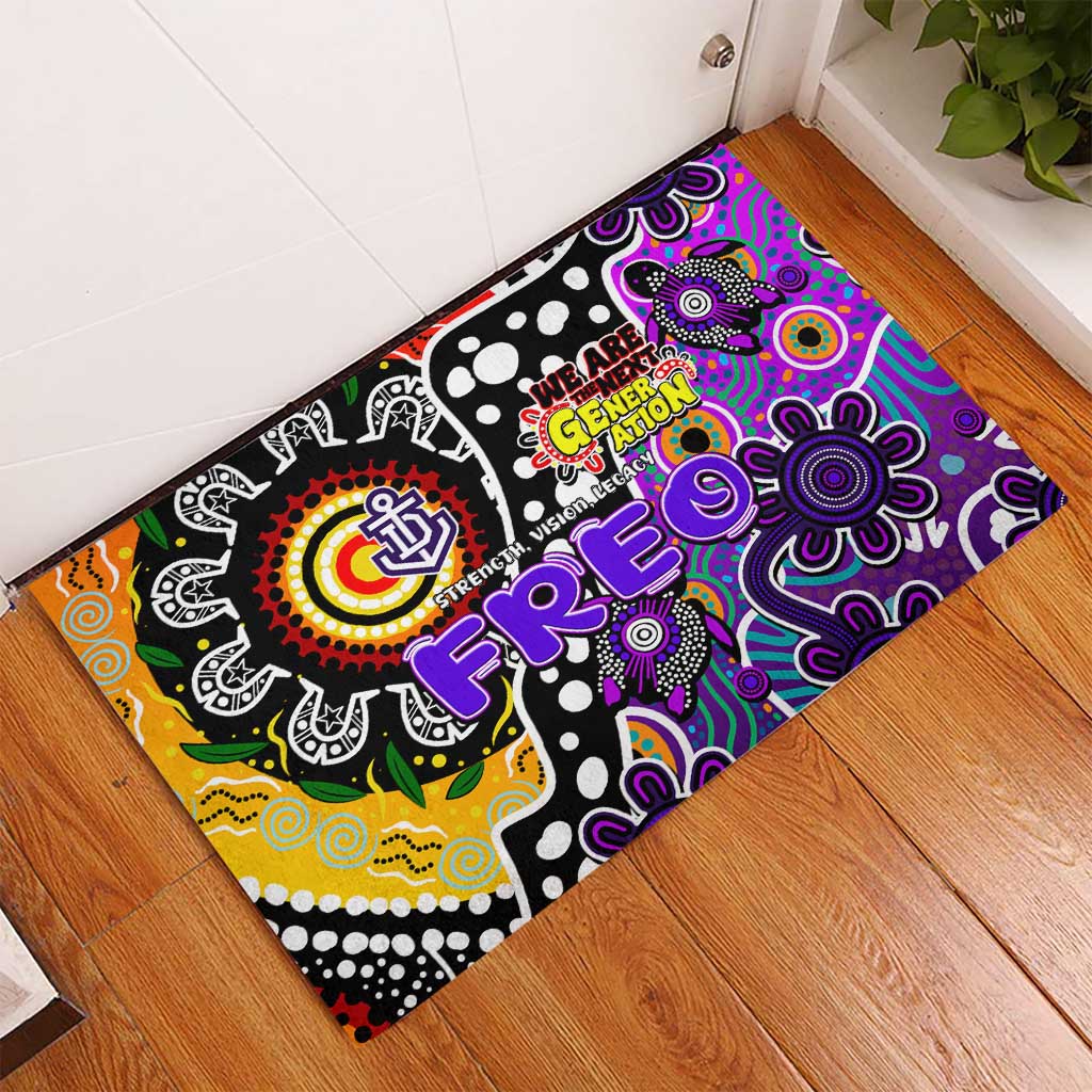 Freo AFL Celebrating 50 Years of Naidoc Rubber Doormat NAIDOC Week 2025 Aboriginal
