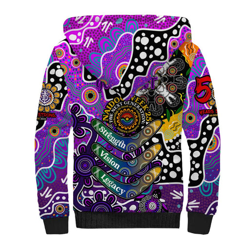 Personalised Freo AFL Celebrating 50 Years of Naidoc Sherpa Hoodie NAIDOC Week 2025 Aboriginal