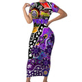 Personalised Freo AFL Celebrating 50 Years of Naidoc Short Sleeve Bodycon Dress NAIDOC Week 2025 Aboriginal