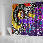 Freo AFL Celebrating 50 Years of Naidoc Shower Curtain NAIDOC Week 2025 Aboriginal