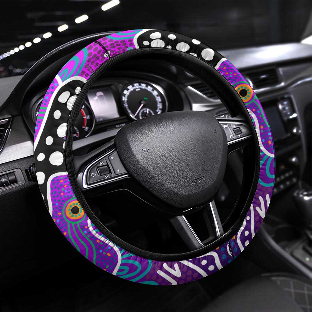 Freo AFL Celebrating 50 Years of Naidoc Steering Wheel Cover NAIDOC Week 2025 Aboriginal