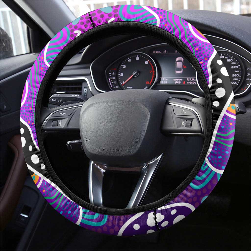 Freo AFL Celebrating 50 Years of Naidoc Steering Wheel Cover NAIDOC Week 2025 Aboriginal