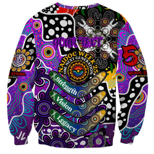Personalised Freo AFL Celebrating 50 Years of Naidoc Sweatshirt NAIDOC Week 2025 Aboriginal