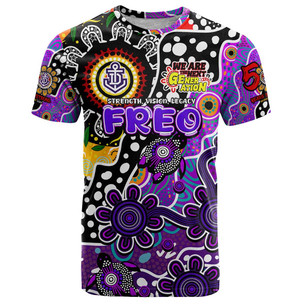Personalised Freo AFL Celebrating 50 Years of Naidoc T Shirt NAIDOC Week 2025 Aboriginal