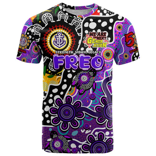 Personalised Freo AFL Celebrating 50 Years of Naidoc T Shirt NAIDOC Week 2025 Aboriginal