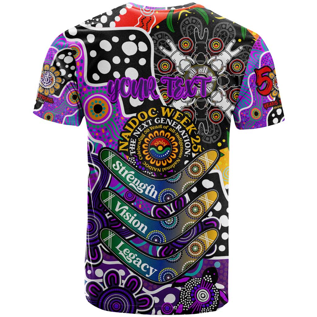 Personalised Freo AFL Celebrating 50 Years of Naidoc T Shirt NAIDOC Week 2025 Aboriginal