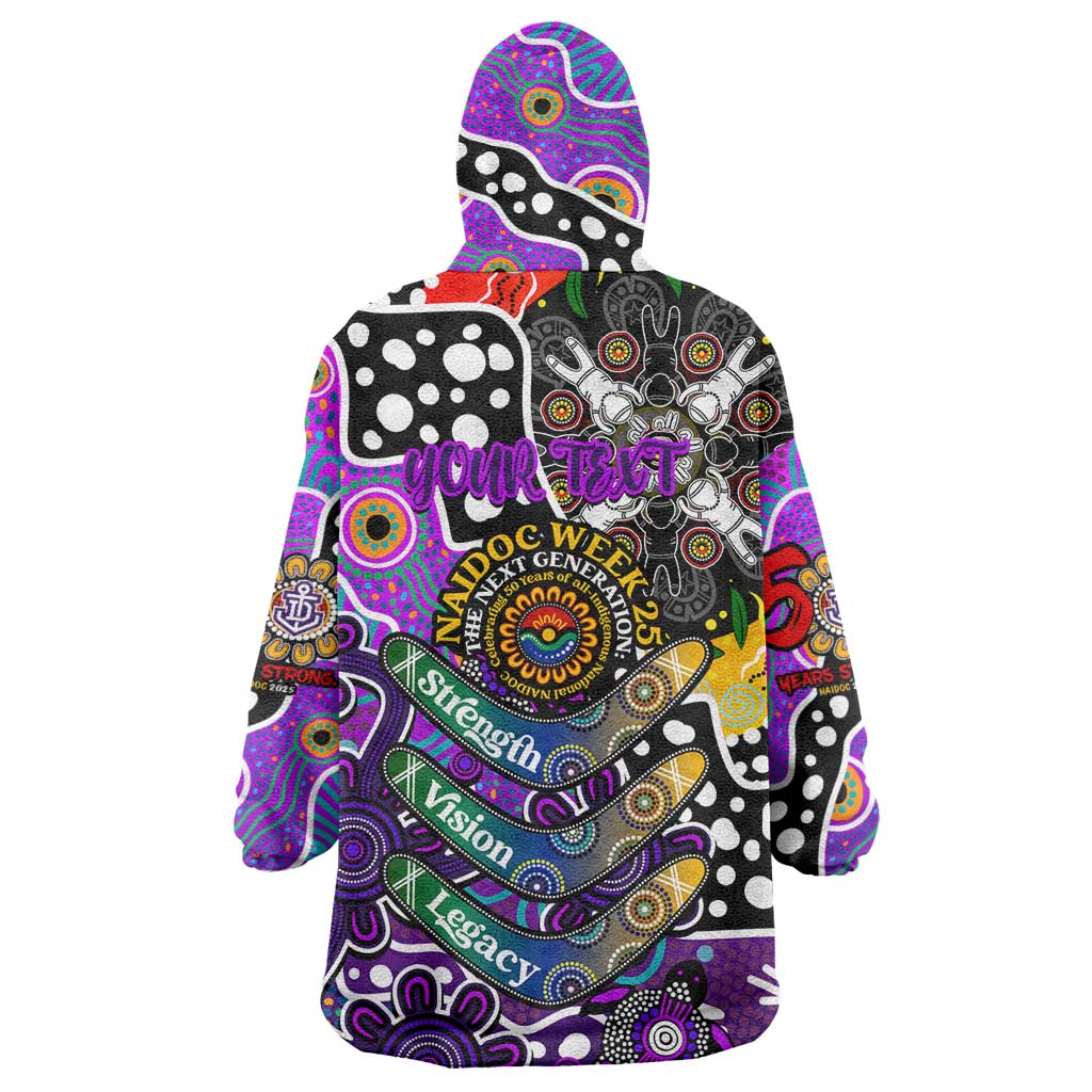 Personalised Freo AFL Celebrating 50 Years of Naidoc Wearable Blanket Hoodie NAIDOC Week 2025 Aboriginal