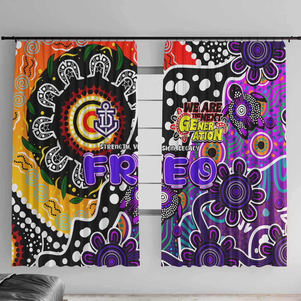 Freo AFL Celebrating 50 Years of Naidoc Window Curtain NAIDOC Week 2025 Aboriginal