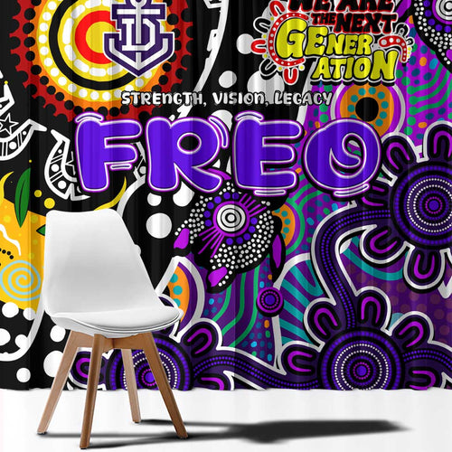 Freo AFL Celebrating 50 Years of Naidoc Window Curtain NAIDOC Week 2025 Aboriginal
