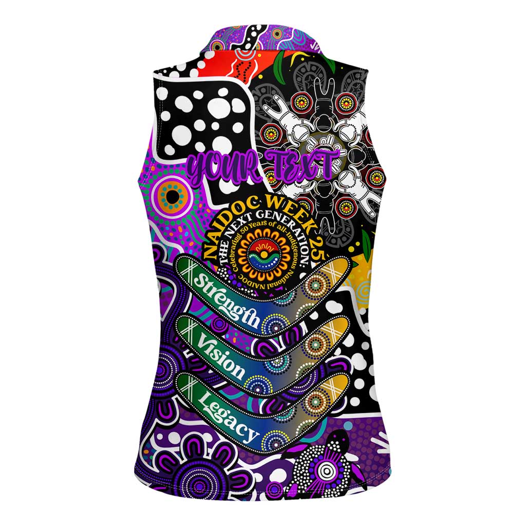 Personalised Freo AFL Celebrating 50 Years of Naidoc Women Sleeveless Polo Shirt NAIDOC Week 2025 Aboriginal