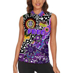 Personalised Freo AFL Celebrating 50 Years of Naidoc Women Sleeveless Polo Shirt NAIDOC Week 2025 Aboriginal