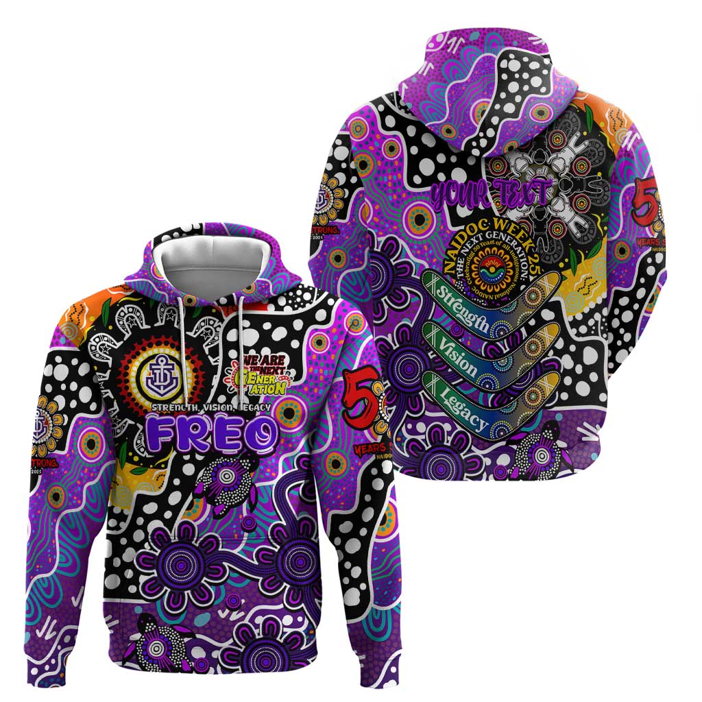 Personalised Freo AFL Celebrating 50 Years of Naidoc Zip Hoodie NAIDOC Week 2025 Aboriginal