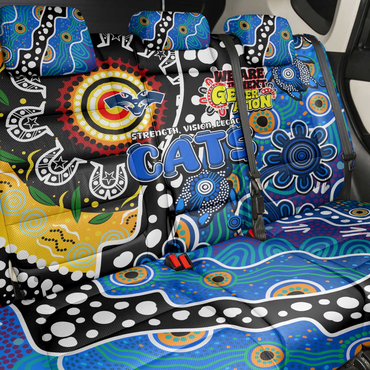 Cats AFL Celebrating 50 Years of Naidoc Back Car Seat Cover NAIDOC Week 2025 Aboriginal