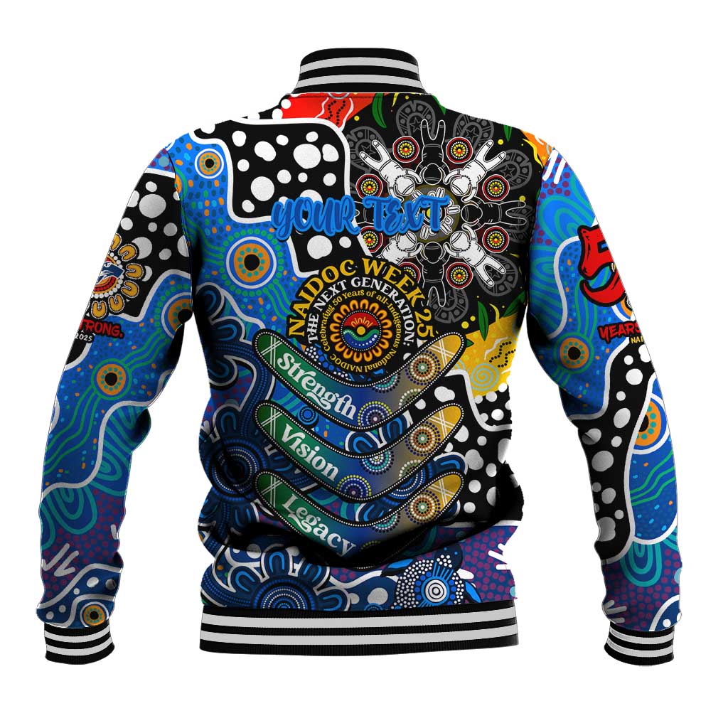 Personalised Cats AFL Celebrating 50 Years of Naidoc Baseball Jacket NAIDOC Week 2025 Aboriginal