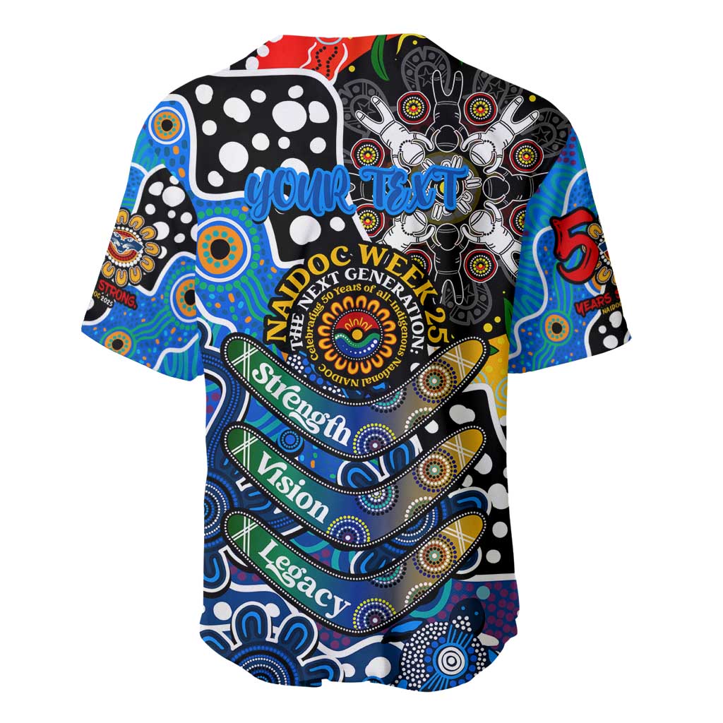 Personalised Cats AFL Celebrating 50 Years of Naidoc Baseball Jersey NAIDOC Week 2025 Aboriginal