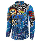 Personalised Cats AFL Celebrating 50 Years of Naidoc Button Sweatshirt NAIDOC Week 2025 Aboriginal