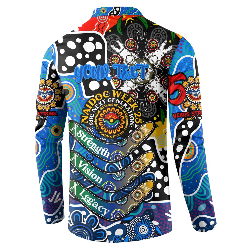 Personalised Cats AFL Celebrating 50 Years of Naidoc Button Sweatshirt NAIDOC Week 2025 Aboriginal