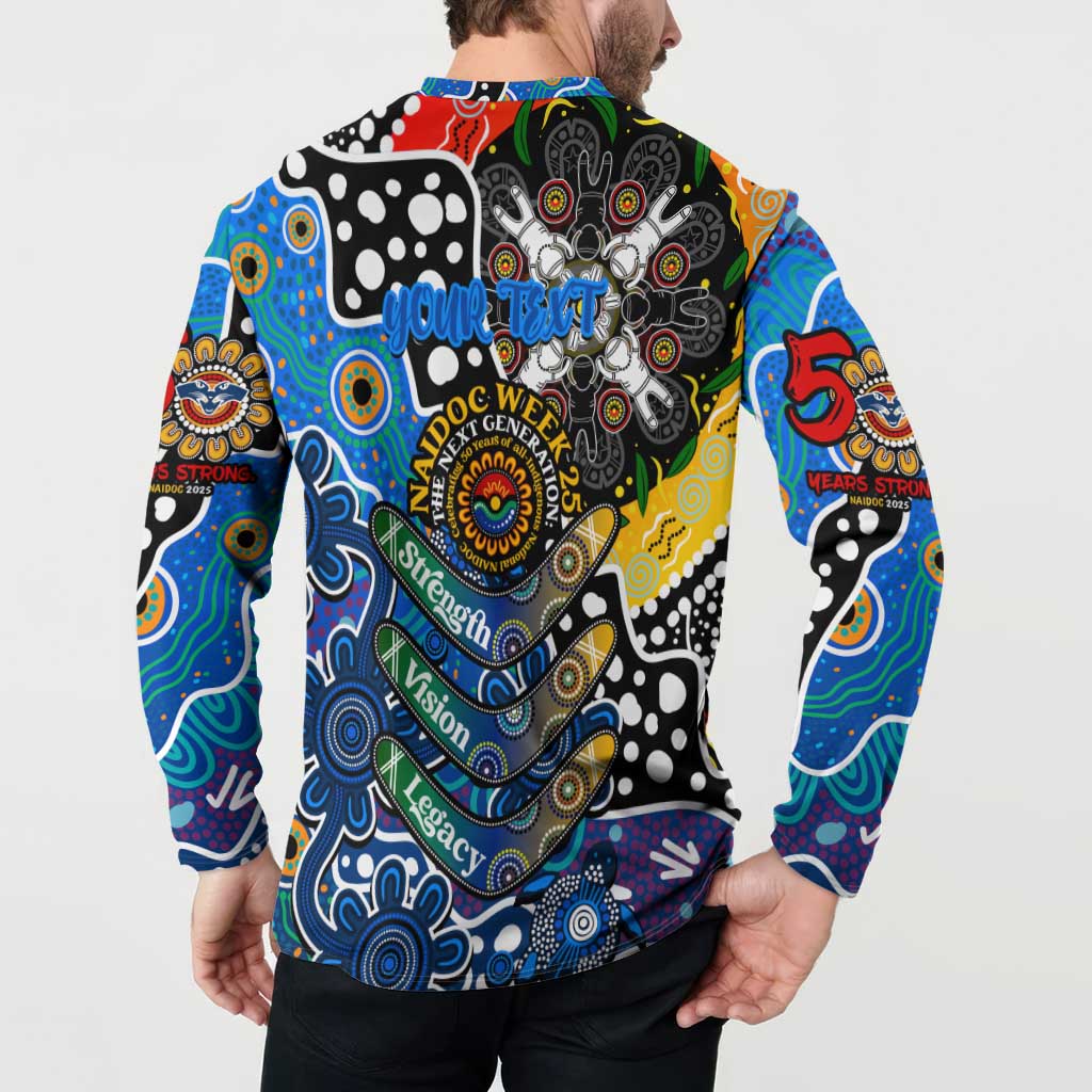 Personalised Cats AFL Celebrating 50 Years of Naidoc Button Sweatshirt NAIDOC Week 2025 Aboriginal