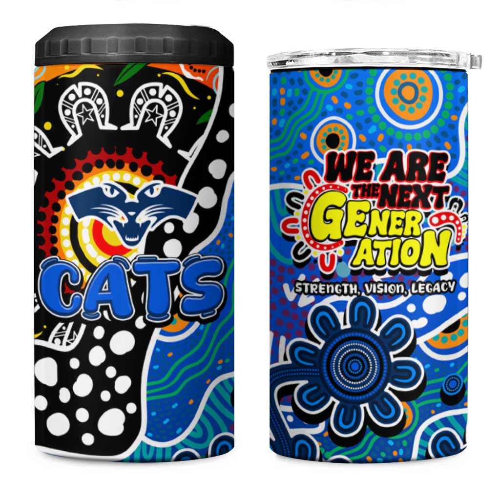 Cats AFL Celebrating 50 Years of Naidoc 4 in 1 Can Cooler Tumbler NAIDOC Week 2025 Aboriginal