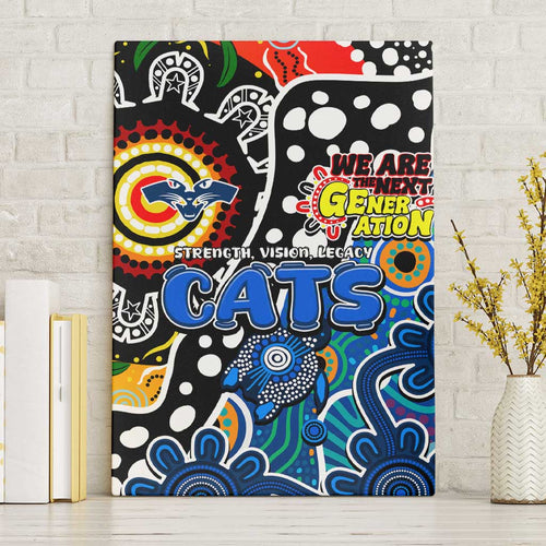 Cats AFL Celebrating 50 Years of Naidoc Canvas Wall Art NAIDOC Week 2025 Aboriginal