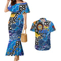 Personalised Cats AFL Celebrating 50 Years of Naidoc Couples Matching Mermaid Dress and Hawaiian Shirt NAIDOC Week 2025 Aboriginal