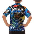 Personalised Cats AFL Celebrating 50 Years of Naidoc Family Matching Mermaid Dress and Hawaiian Shirt NAIDOC Week 2025 Aboriginal