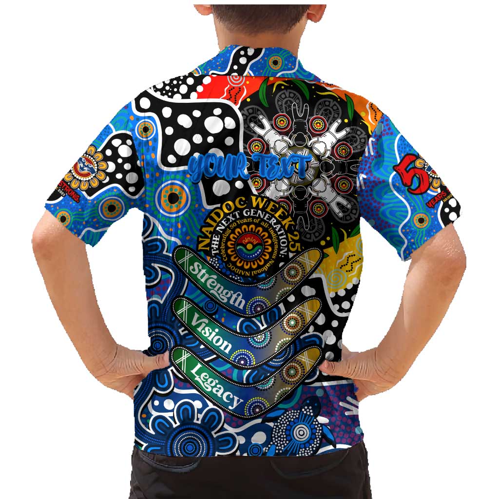 Personalised Cats AFL Celebrating 50 Years of Naidoc Family Matching Mermaid Dress and Hawaiian Shirt NAIDOC Week 2025 Aboriginal