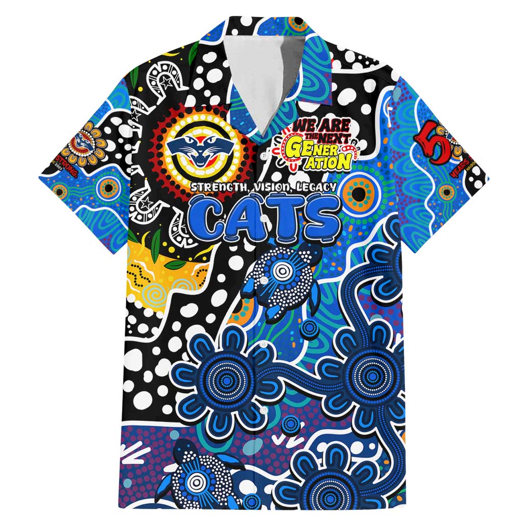 Personalised Cats AFL Celebrating 50 Years of Naidoc Family Matching Mermaid Dress and Hawaiian Shirt NAIDOC Week 2025 Aboriginal