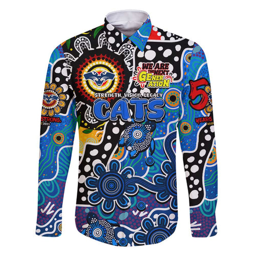Personalised Cats AFL Celebrating 50 Years of Naidoc Family Matching Mermaid Dress and Hawaiian Shirt NAIDOC Week 2025 Aboriginal