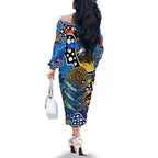 Personalised Cats AFL Celebrating 50 Years of Naidoc Family Matching Off The Shoulder Long Sleeve Dress and Hawaiian Shirt NAIDOC Week 2025 Aboriginal