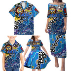 Personalised Cats AFL Celebrating 50 Years of Naidoc Family Matching Puletasi and Hawaiian Shirt NAIDOC Week 2025 Aboriginal