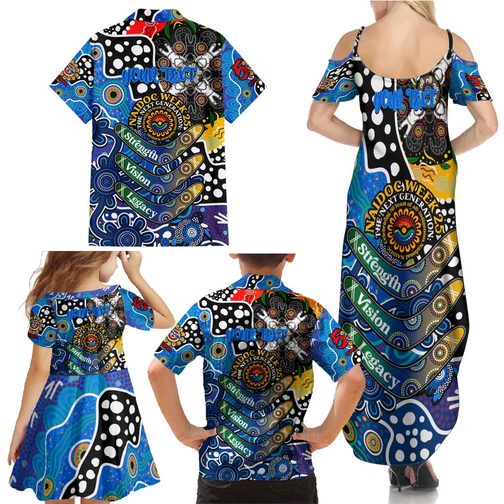 Personalised Cats AFL Celebrating 50 Years of Naidoc Family Matching Summer Maxi Dress and Hawaiian Shirt NAIDOC Week 2025 Aboriginal