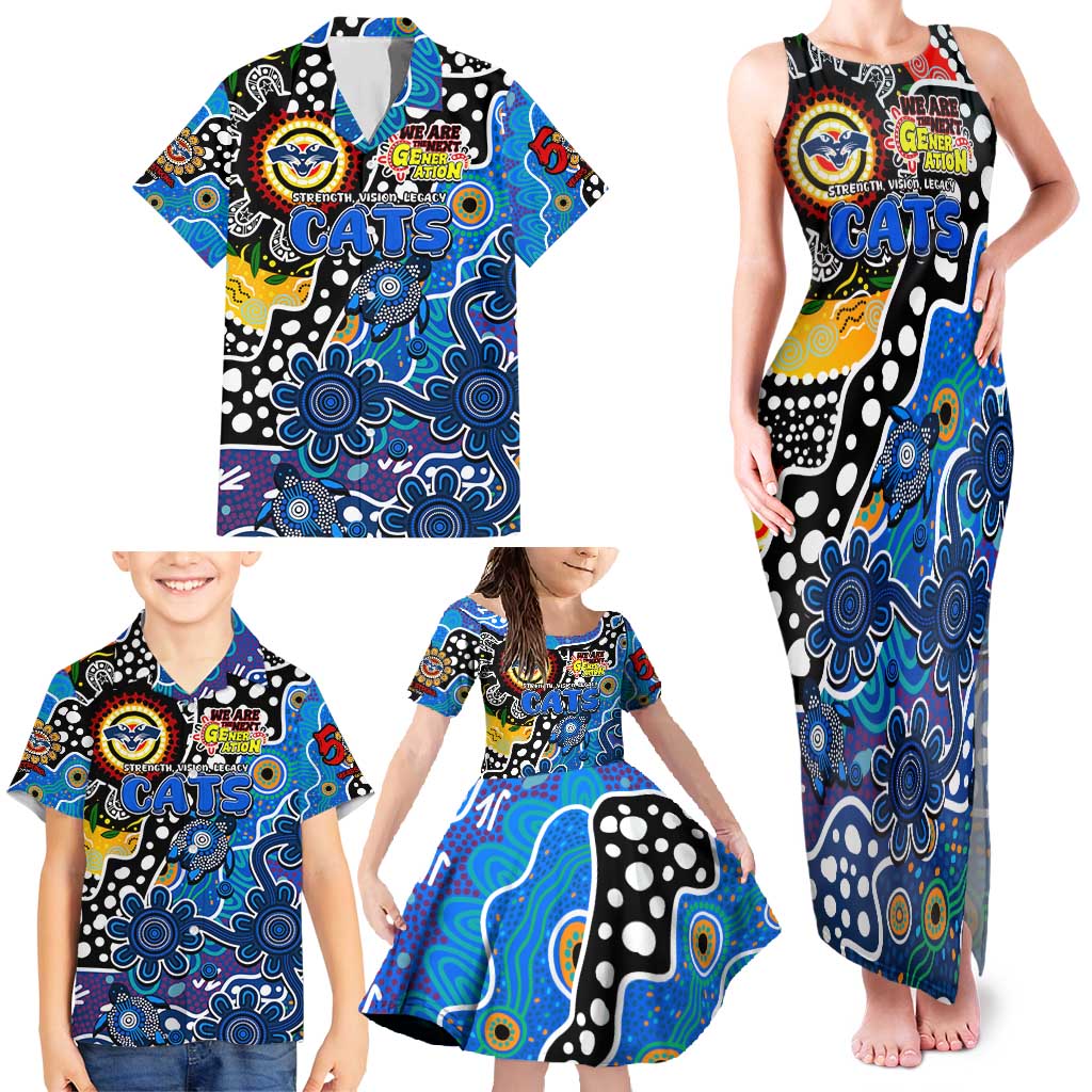 Personalised Cats AFL Celebrating 50 Years of Naidoc Family Matching Tank Maxi Dress and Hawaiian Shirt NAIDOC Week 2025 Aboriginal
