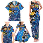 Personalised Cats AFL Celebrating 50 Years of Naidoc Family Matching Tank Maxi Dress and Hawaiian Shirt NAIDOC Week 2025 Aboriginal