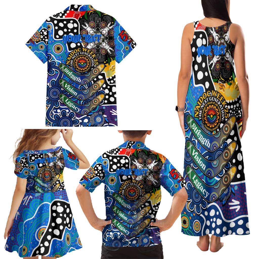 Personalised Cats AFL Celebrating 50 Years of Naidoc Family Matching Tank Maxi Dress and Hawaiian Shirt NAIDOC Week 2025 Aboriginal