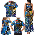 Personalised Cats AFL Celebrating 50 Years of Naidoc Family Matching Tank Maxi Dress and Hawaiian Shirt NAIDOC Week 2025 Aboriginal
