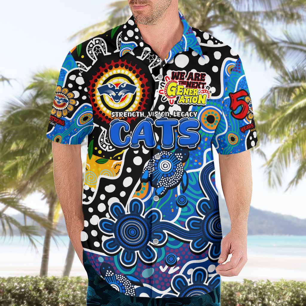 Personalised Cats AFL Celebrating 50 Years of Naidoc Hawaiian Shirt NAIDOC Week 2025 Aboriginal