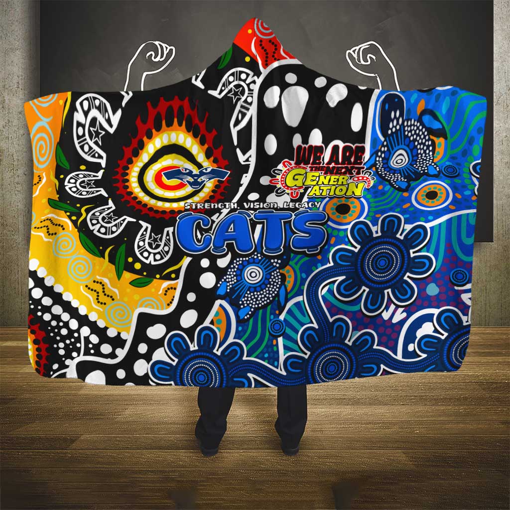 Cats AFL Celebrating 50 Years of Naidoc Hooded Blanket NAIDOC Week 2025 Aboriginal