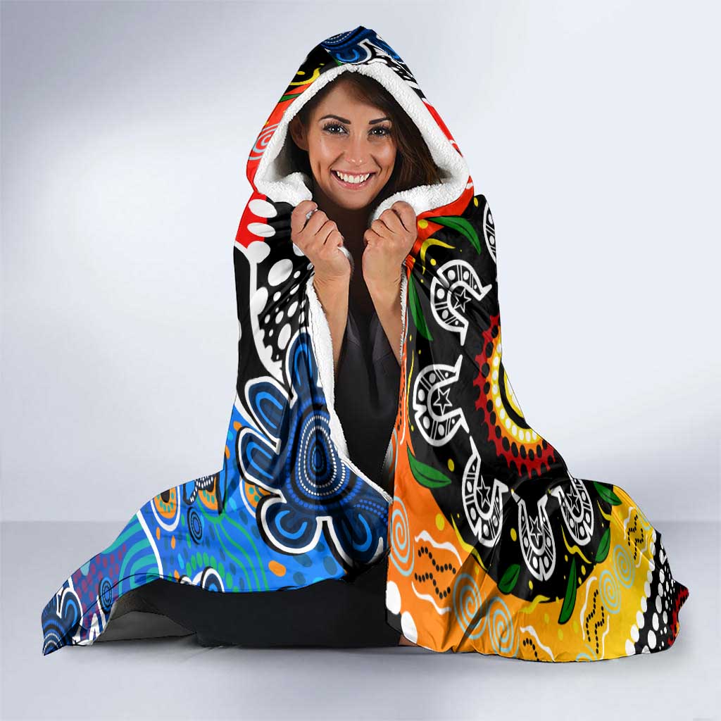 Cats AFL Celebrating 50 Years of Naidoc Hooded Blanket NAIDOC Week 2025 Aboriginal